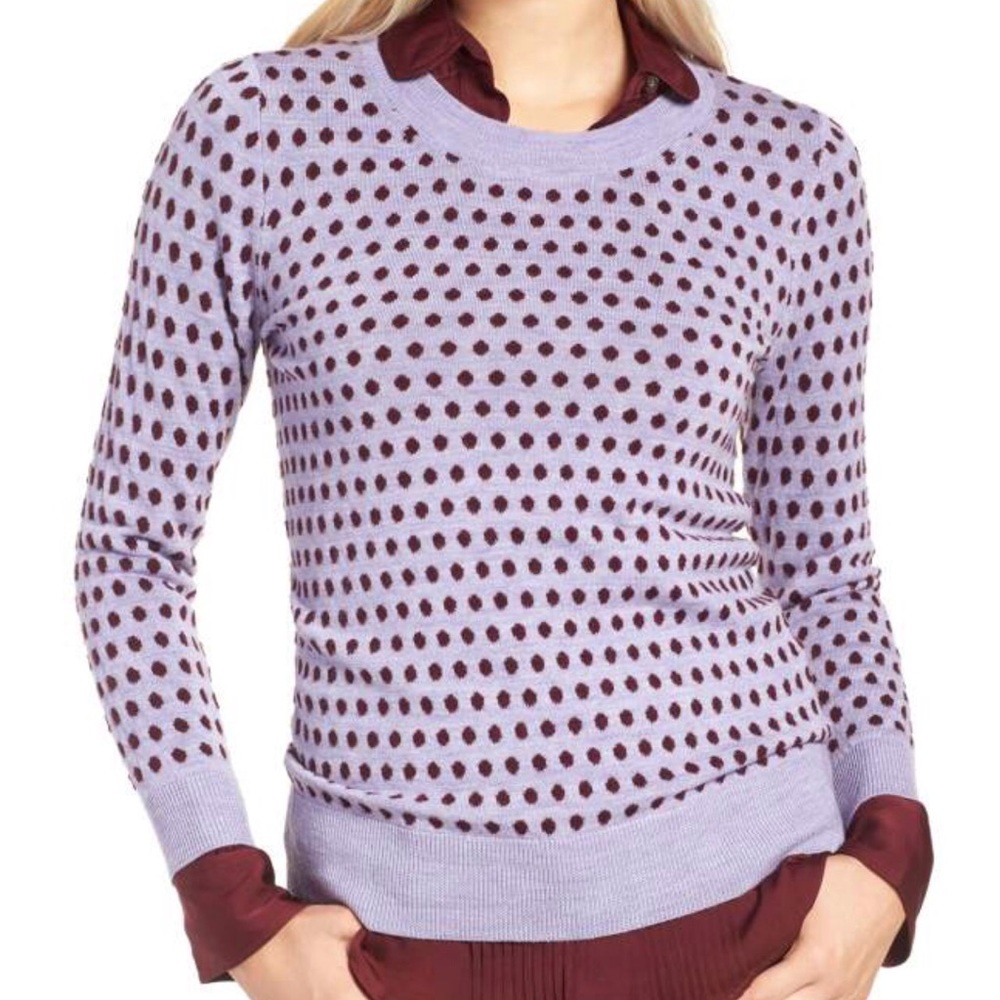 J. Crew Tippi Jacquard sweater XL purple